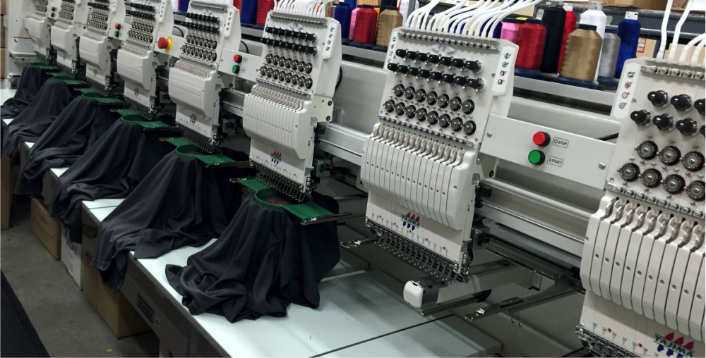 an 8 head embroidery machine