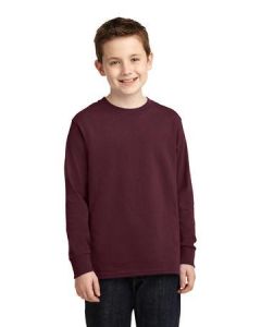 Port & Company Youth Long Sleeve Core Cotton Tee. PC54YLS