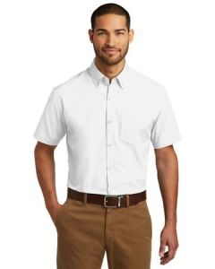 Port Authority Short Sleeve Carefree Poplin Shirt. W101