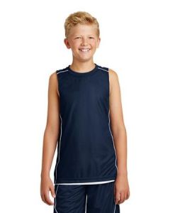 Sport-Tek Youth PosiCharge Mesh Reversible Sleeveless Tee. YT555